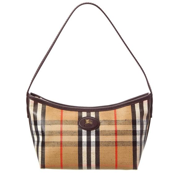 Burberry Handbags - Burberry Highlands Mini Coated Canvas & Leather Shoulder Bag, Brown